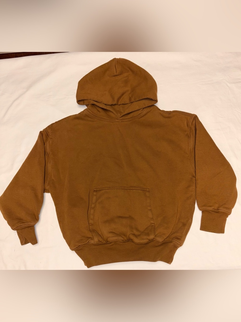 Yeezy X Gap Kids heavyweight Hoodie in brown sz 8-9 EUC